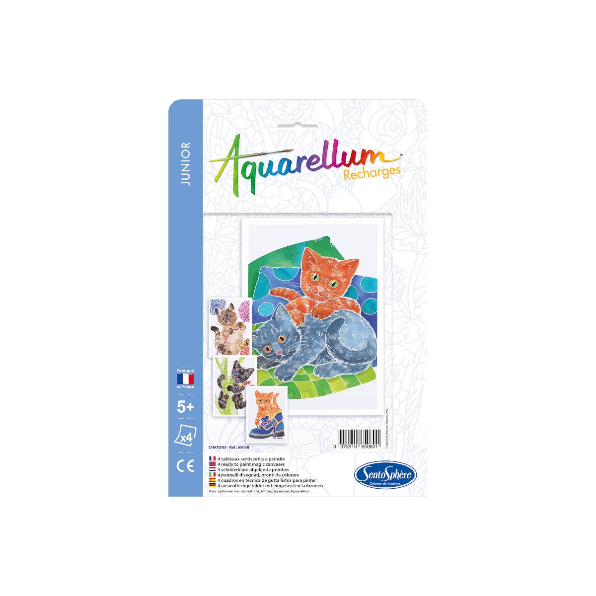 SentoSphere Kotki 4 plansze do malowania Aquarellum Junior | Dadum