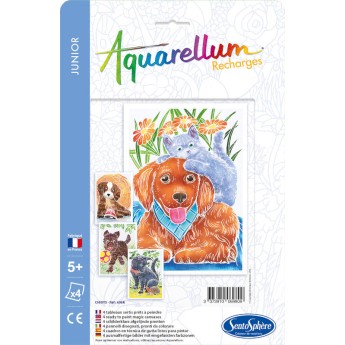 SentoSphere Pieski plansze zapasowe Aquarellum Junior bez farb | Dadum