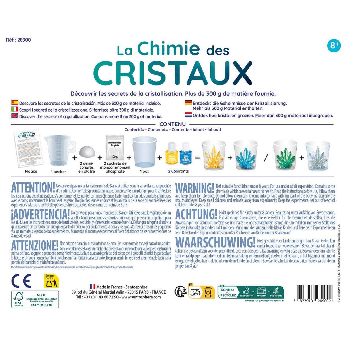 Hodowla kryształów zestaw naukowy dla dzieci, SentoSphere | Dadum