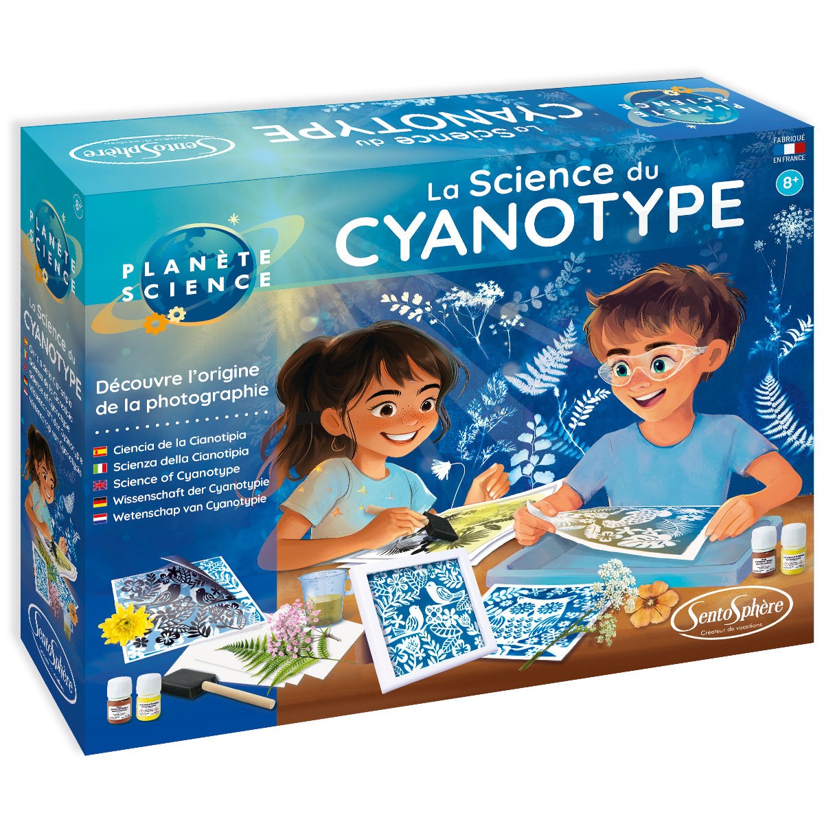 SentoSphere Zestaw do nauki techniki cyjanotypii +8 | Dadum