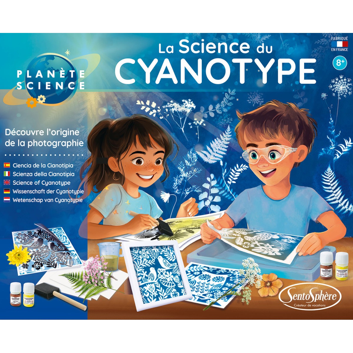 SentoSphere Zestaw do nauki techniki cyjanotypii +8 | Dadum