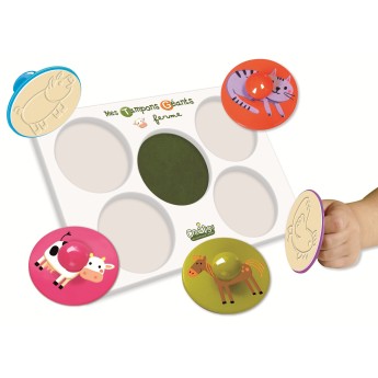 OUTLET Zestaw kreatywny stempelki gigantyczne Farma, Crea Lign'