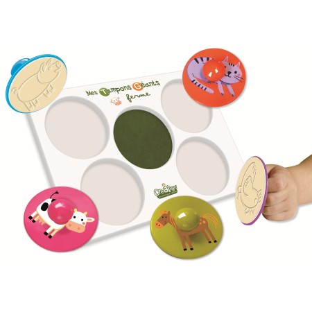 OUTLET Zestaw kreatywny stempelki gigantyczne Farma, Crea Lign'