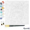 Świąteczne malowanie po numerach - Uroczy renifer - 20 x 20 cm z ramką