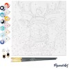Świąteczne malowanie po numerach - Renifer w sweterku - 20 x 20 cm z ramką