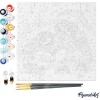 Mini obraz do malowania po numerach 20 x 20 cm z ramką Sowy Święty Mikołaj czyta