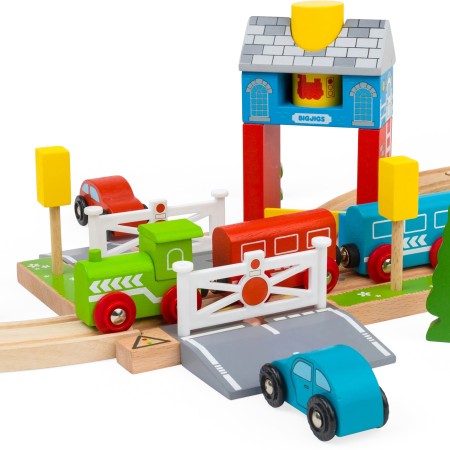 Stacja sygnalizacyjna do kolejek drewnianych, Bigjigs | Dadum