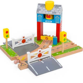 Stacja sygnalizacyjna do kolejek drewnianych, Bigjigs | Dadum