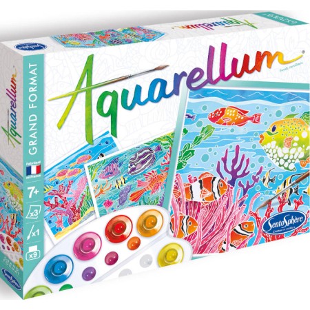 Głębiny Morskie 3 obrazy do malowania i farby Aquarellum, SentoSphere | Dadum