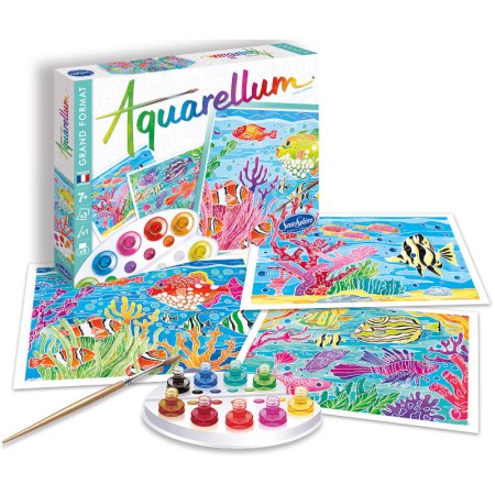 Głębiny Morskie 3 obrazy do malowania i farby Aquarellum, SentoSphere | Dadum