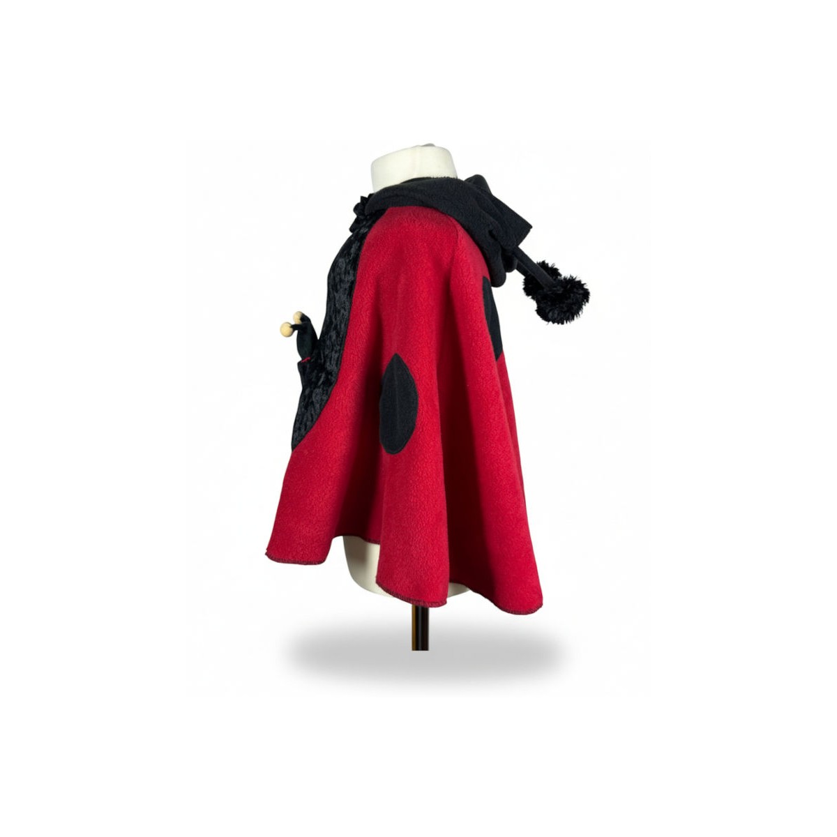 Strój biedronki na bal przebierańców dla 2-latka ponczo z kapturkiem