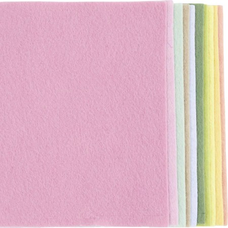 Filc dekoracyjny A4 2 mm – 10 arkuszy, kolory pastelowe, 100% poliester