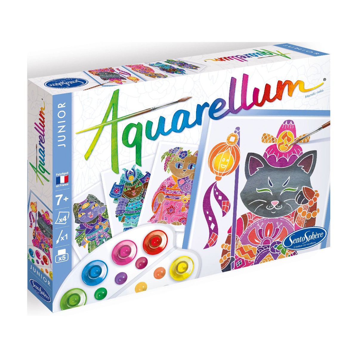 Aquarellum Junior Maneki Neko – malowanie akwarelami dla dzieci 7+ | SentoSphere