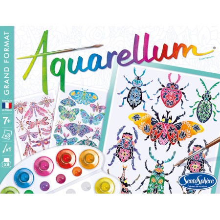 Aquarellum Insektarium 3 duże obrazy i farby +7, SentoSphere