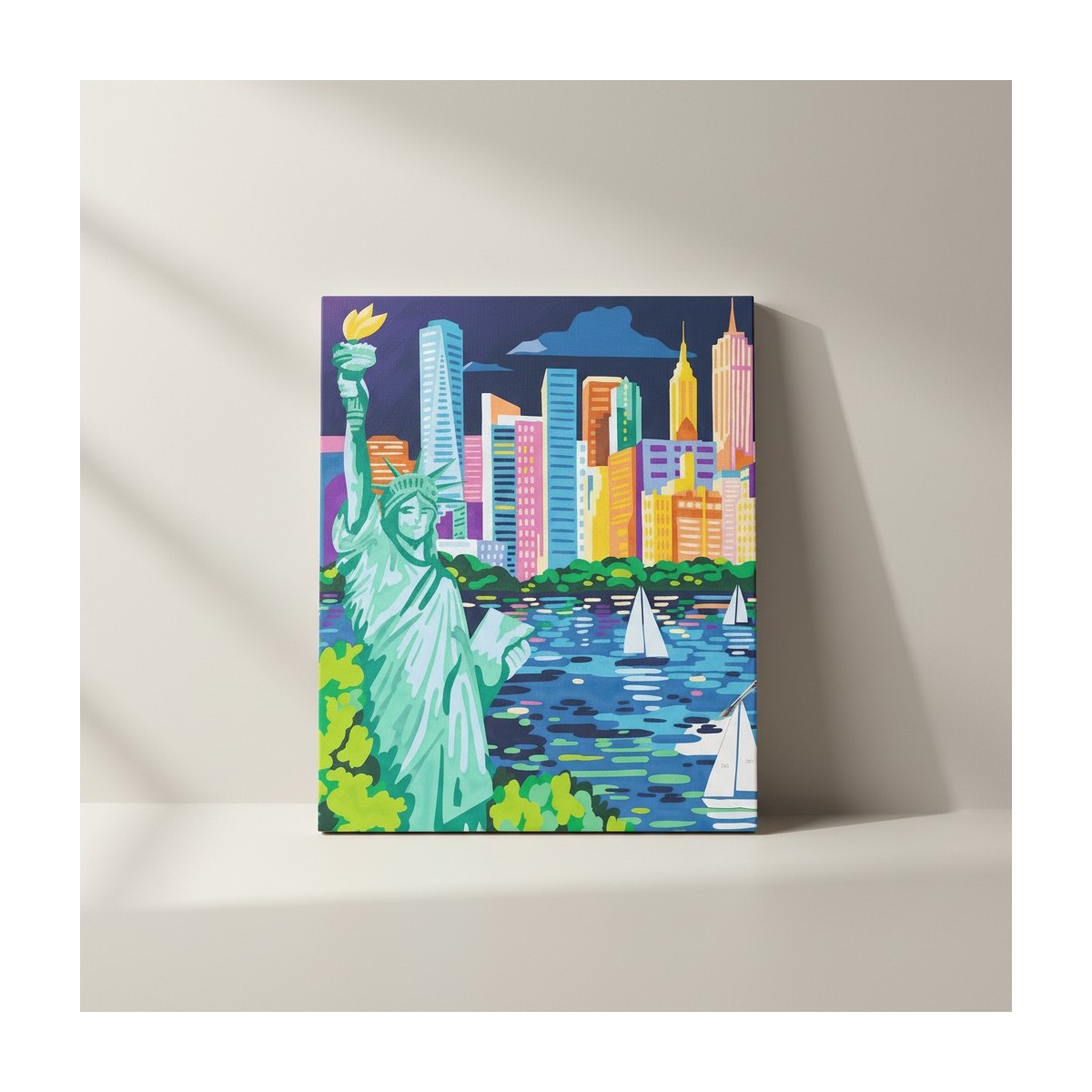 Malowanie po numerach "Nowy Jork" dla początkujących podobrazie 25x32,5cm
