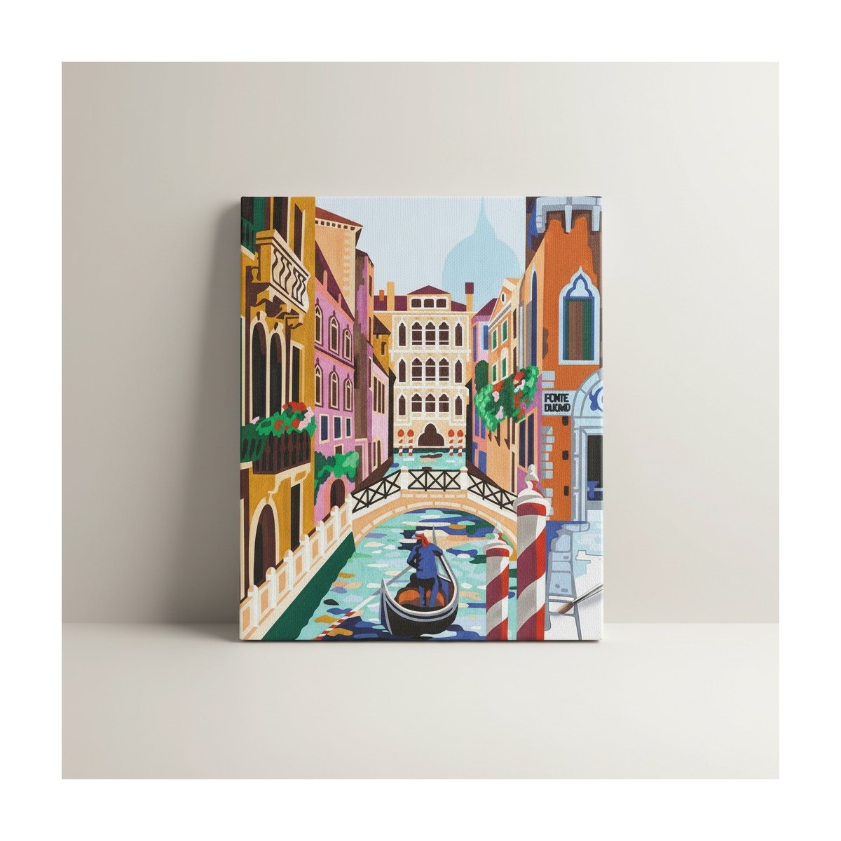 Malowanie po numerach "Wenecja" dla początkujących podobrazie 25x32,5cm