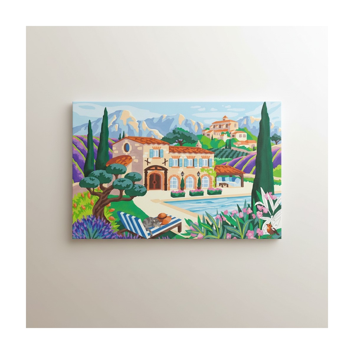 Malowanie po numerach "Prowansja" dla początkujących podobrazie 25x32,5cm