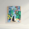 Malowanie po numerach "Kot w oknie" dla początkujących podobrazie 25x32,5cm