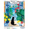 Malowanie po numerach "Kot w oknie" dla początkujących podobrazie 25x32,5cm