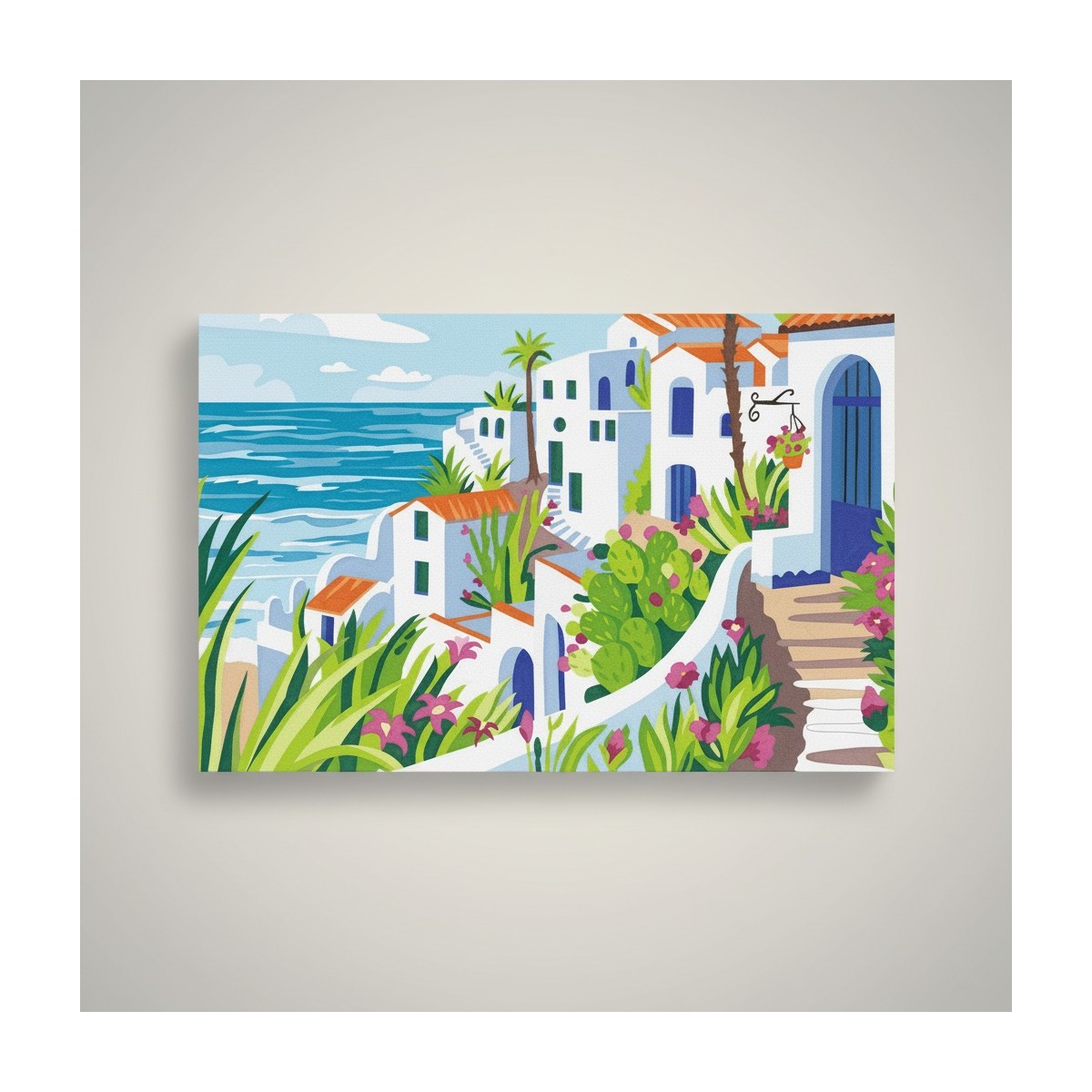 Malowanie po numerach "Riviera" dla początkujących podobrazie 25x32,5cm