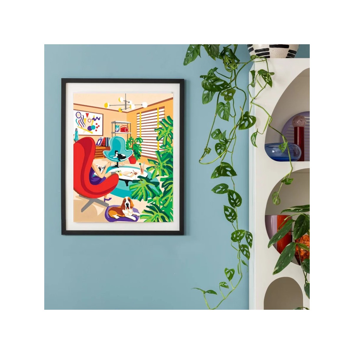 Malowanie po numerach "Przytulne wnętrze" podobrazie 25x32,5cm
