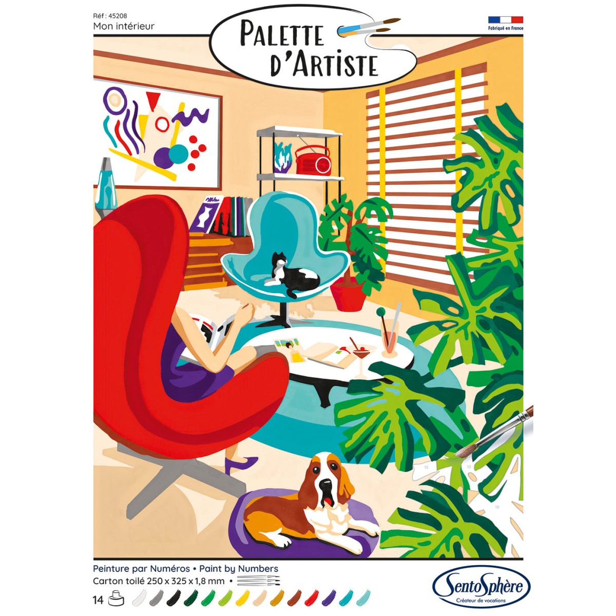Malowanie po numerach "Przytulne wnętrze" podobrazie 25x32,5cm