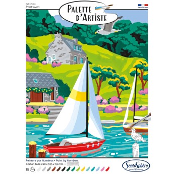 Malowanie po numerach „Pont-Aven, Bretania” – podobrazie 25 × 32,5 cm