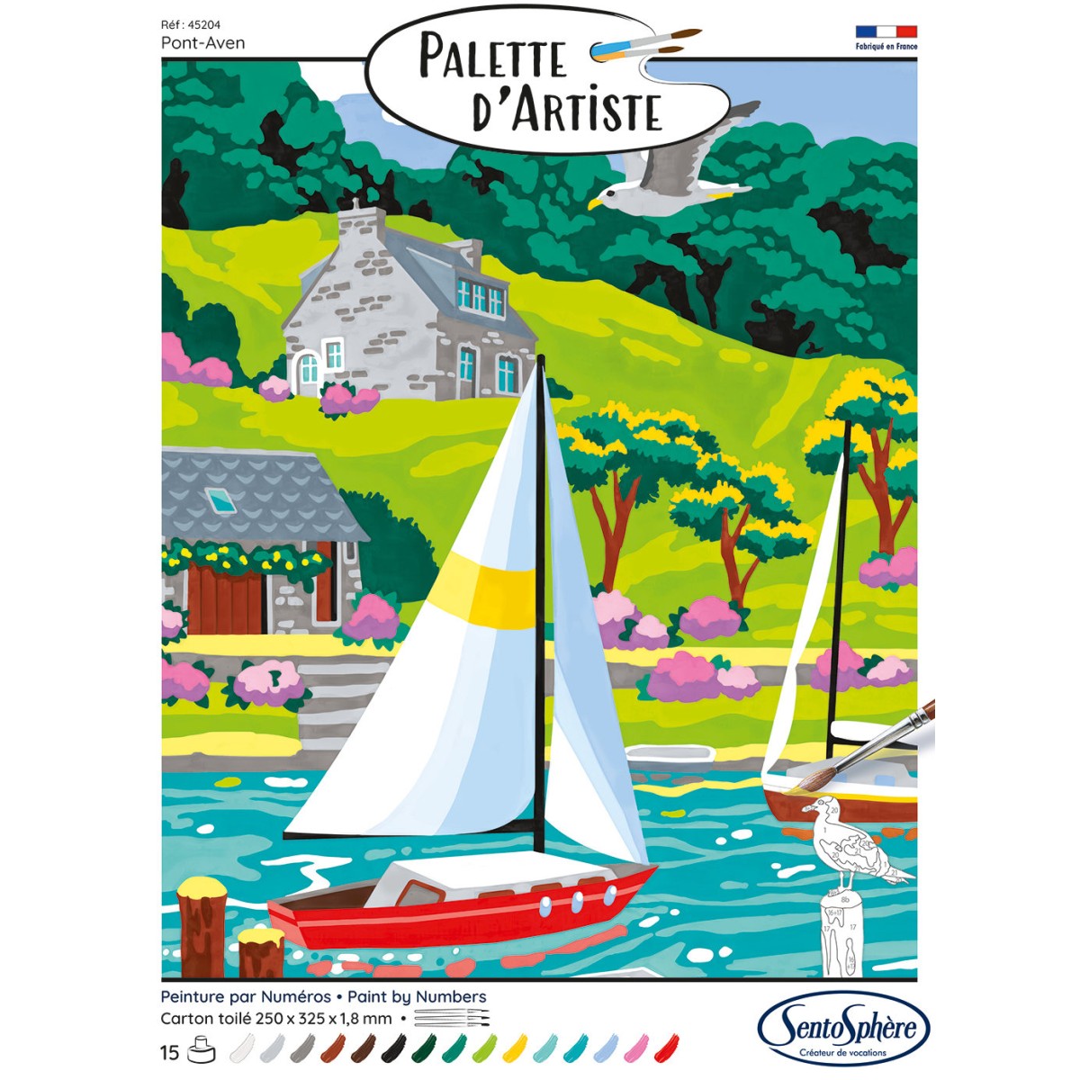 Malowanie po numerach „Pont-Aven, Bretania” – podobrazie 25 × 32,5 cm