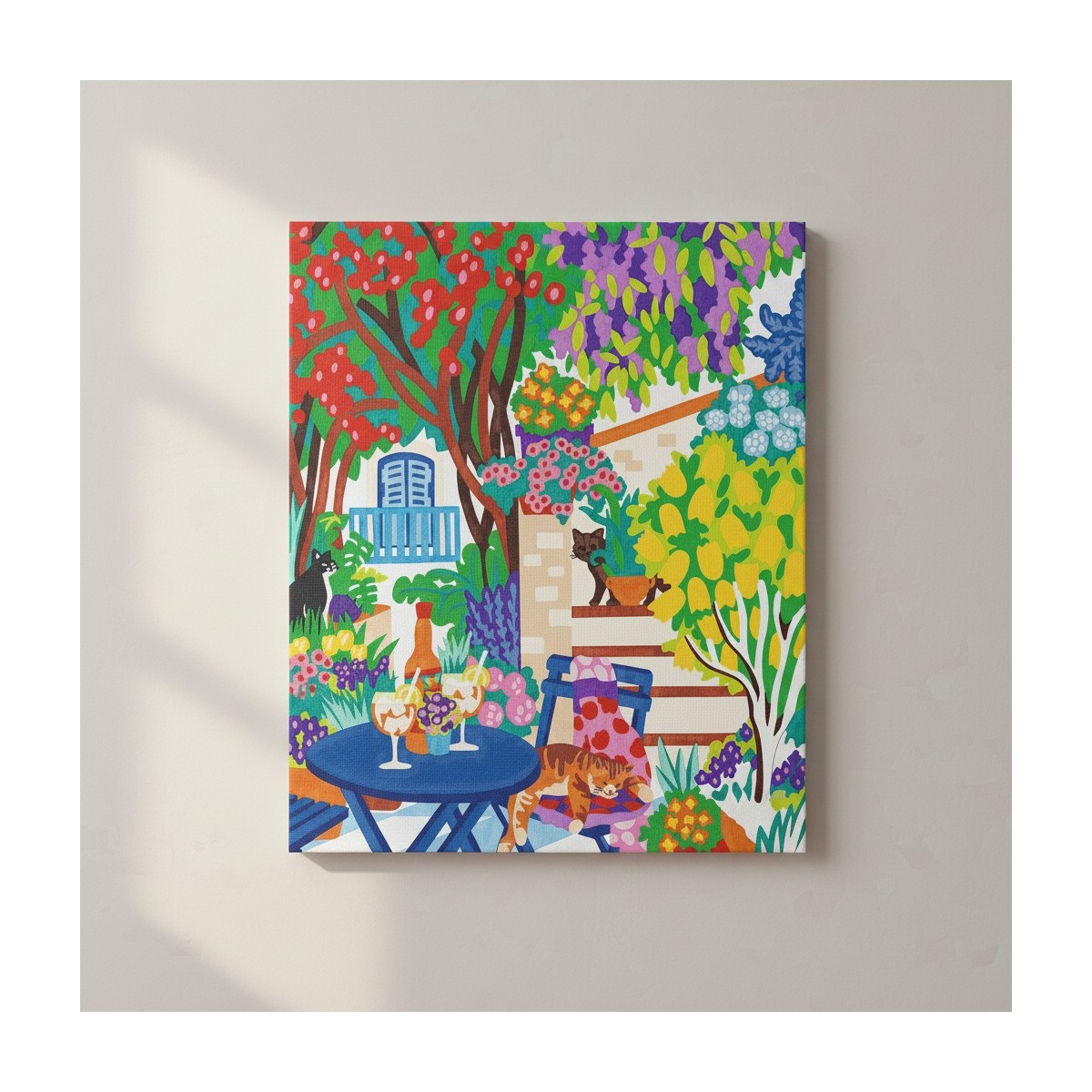 Malowanie po numerach "Dom z ogrodem w Andaluzji" podobrazie 25x32,5cm