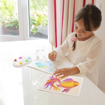 Aquarellum Ryby 4 plansze do malowania i farby | Dadum