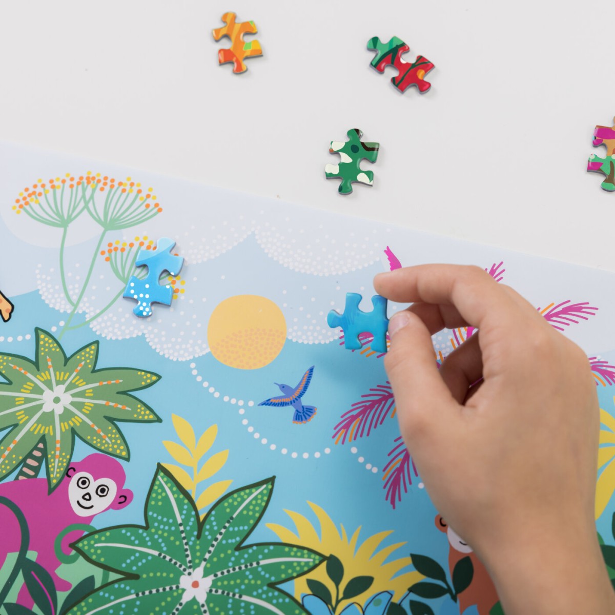 Kartonowe puzzle 54 elementy Mała Dżungla, Calypto | Dadum