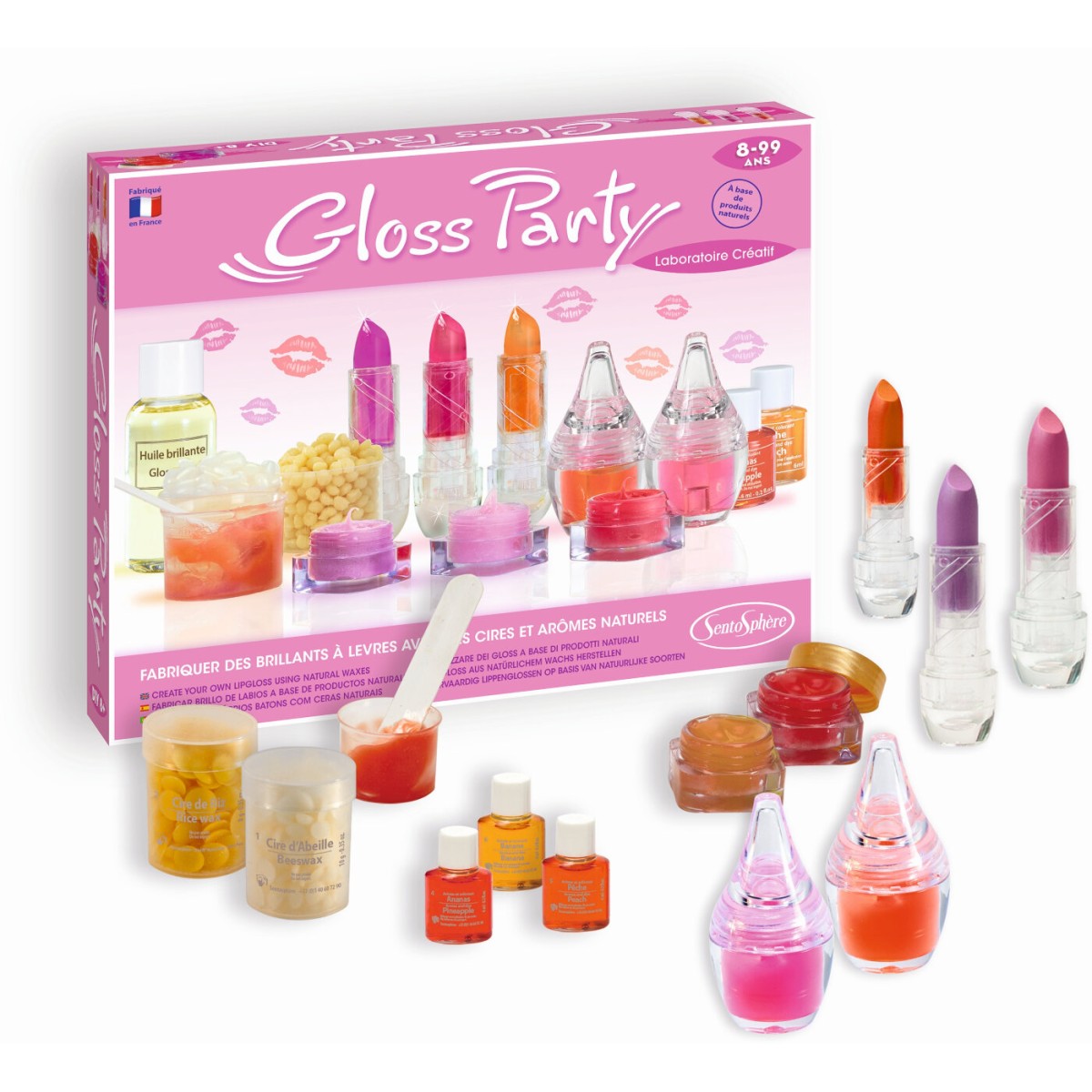 Zestaw do robienia szminek Gloss Party dla 7 latki, SentoSphere