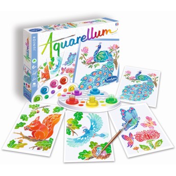 Aquarellum W Parku 4 plansze do malowania i farby, SentoSphere