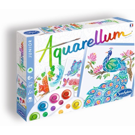 Aquarellum W Parku 4 plansze do malowania i farby, SentoSphere