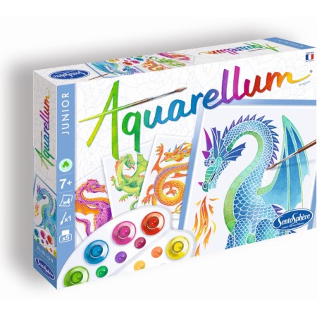 Aquarellum Smoki 4 plansze do malowania i farby, SentoSphere