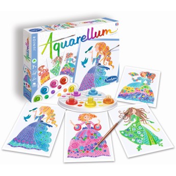 Aquarellum Księżniczki Kwiatowe 4 obrazy i farby, SentoSphere