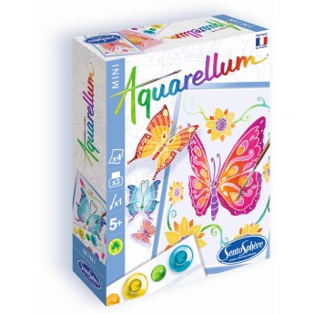 Aquarellum Motylki 2 obrazy do malowania i farby 4+, SentoSphere