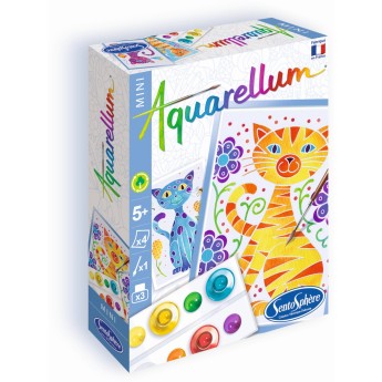 Aquarellum Koty 2 obrazy do malowania i farby +5, SentoSphere