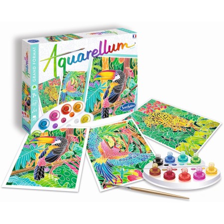 Aquarellum Amazonia 3 obrazy do malowania i farby, SentoSphere