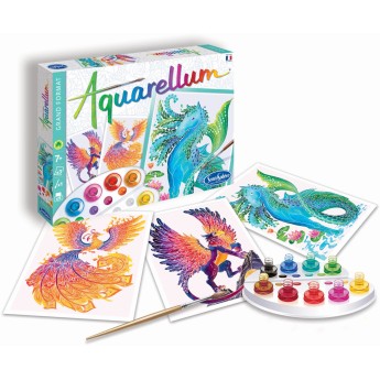 Aquarellum Mityczne Stworzenia 3 obrazy do malowania, SentoSphere