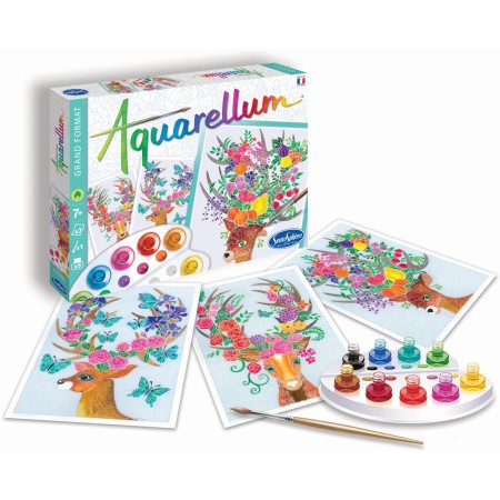 Aquarellum Jelenia 3 obrazy do malowania i farby, SentoSphere