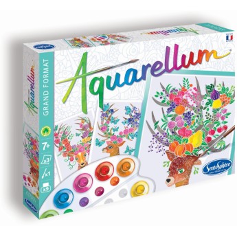 Aquarellum Jelenia 3 obrazy do malowania i farby, SentoSphere