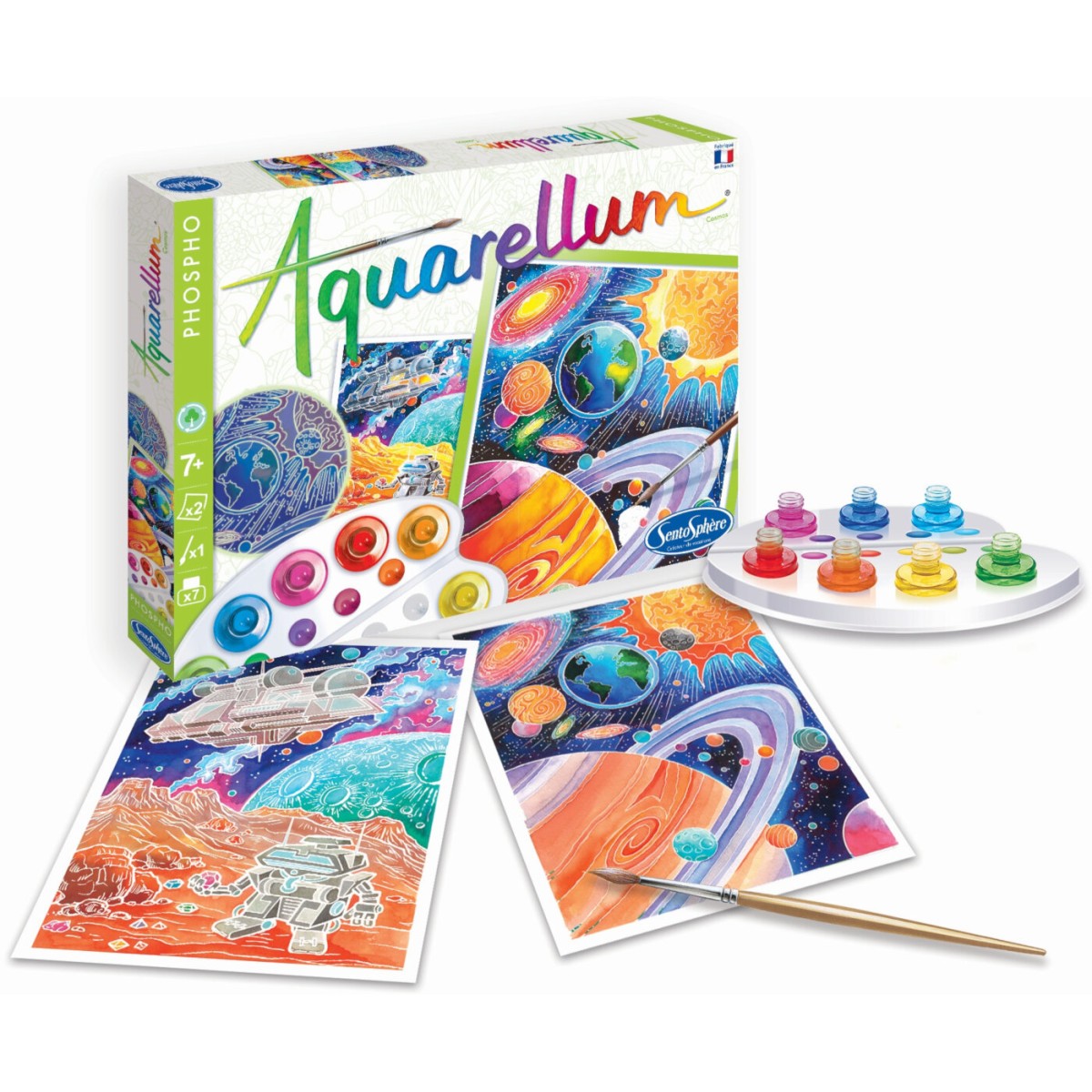 Aquarellum Kosmos 2 obrazy do malowania i farby, SentoSphere