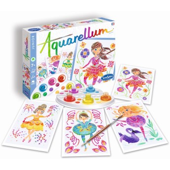 Aquarellum Baletnice 4 obrazy do malowania i farby, SentoSphere