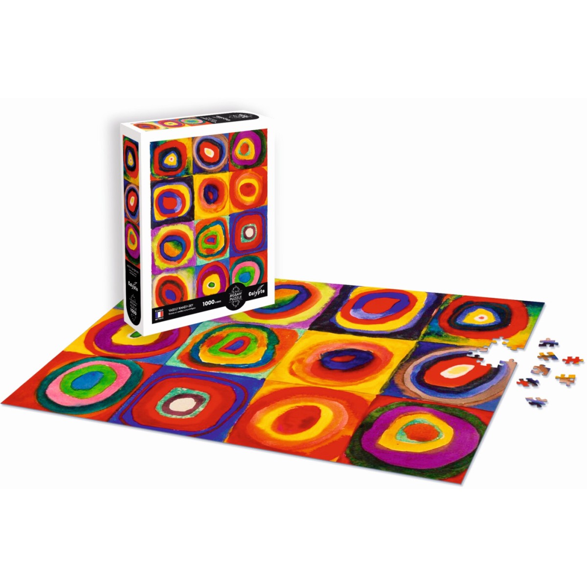 Puzzle 1000 el. Kwadraty i koncentryczne okręgi, Kandinsky, Calypto