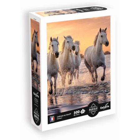 Puzzle 500 elementów XL Konie w Camargue, Calypto