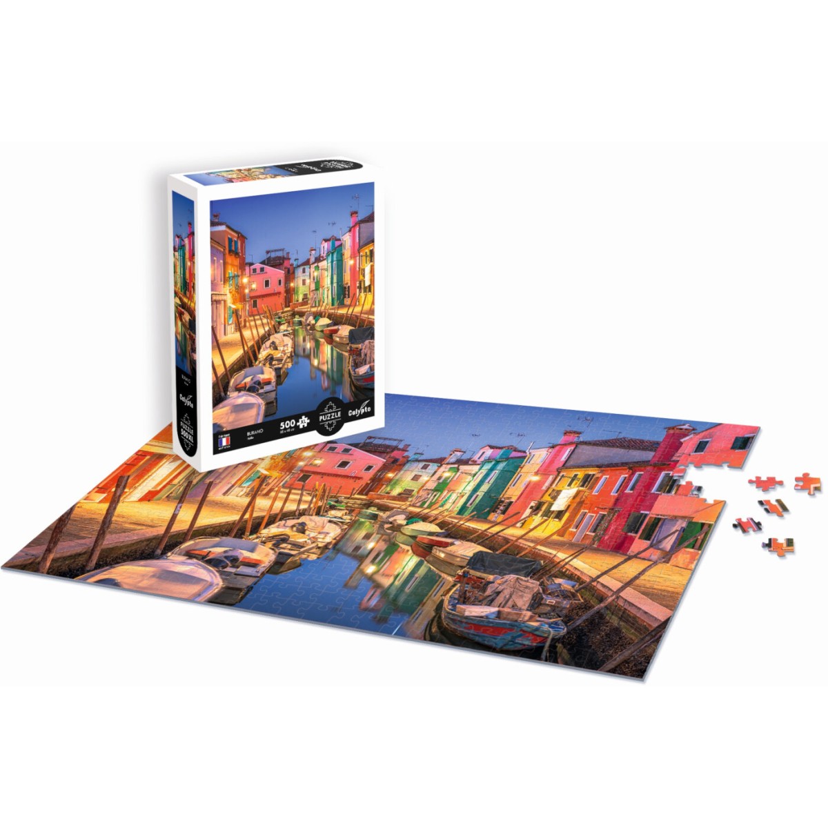 Puzzle 500 elementów XL Burano, Włochy, Calypto