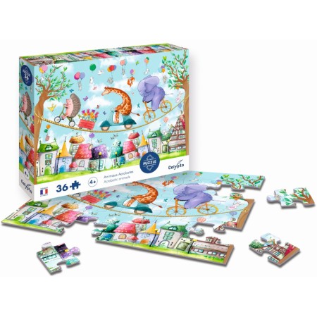 Puzzle 36 elementów Zwierzęcy akrobaci, Calypto +4
