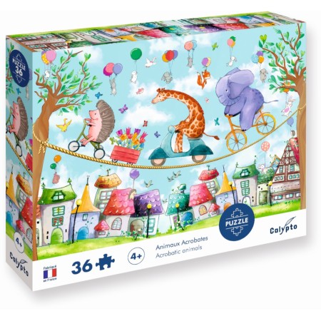Puzzle 36 elementów Zwierzęcy akrobaci, Calypto +4