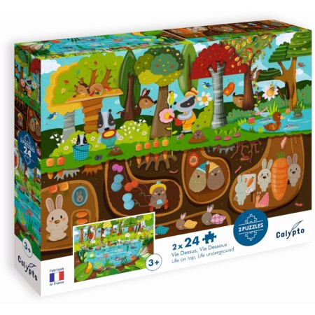 Puzzle 2x24 el. Nad ziemią i pod ziemią, Calypto